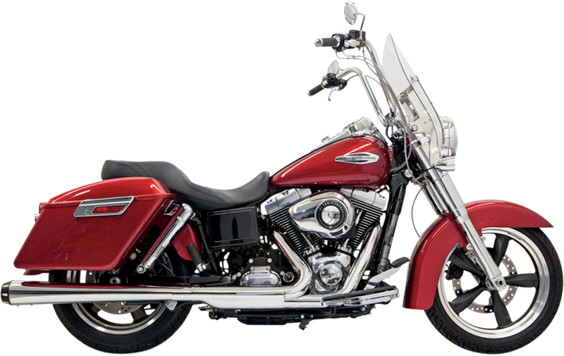 BASSANI XHAUST 4" Chrome Megaphone Muffler - '12-'16 DYNA SWITCHBACK