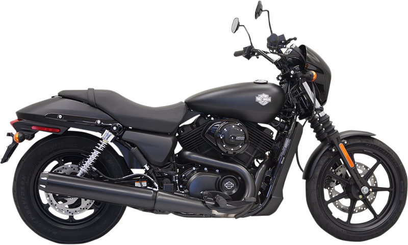 BASSANI XHAUST 4" Performance Slip-On Muffler - Straight/Long - Black - XG500 / XG750 '15-'19