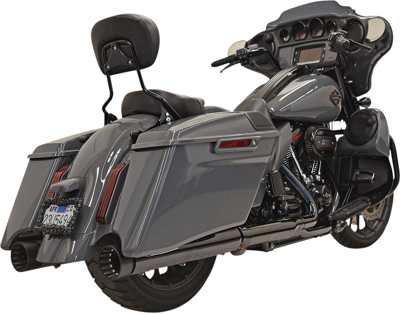 BASSANI XHAUST DNT Straight Can SLIP-ON Mufflers for 2017-2021 CVO - Chrome/Black