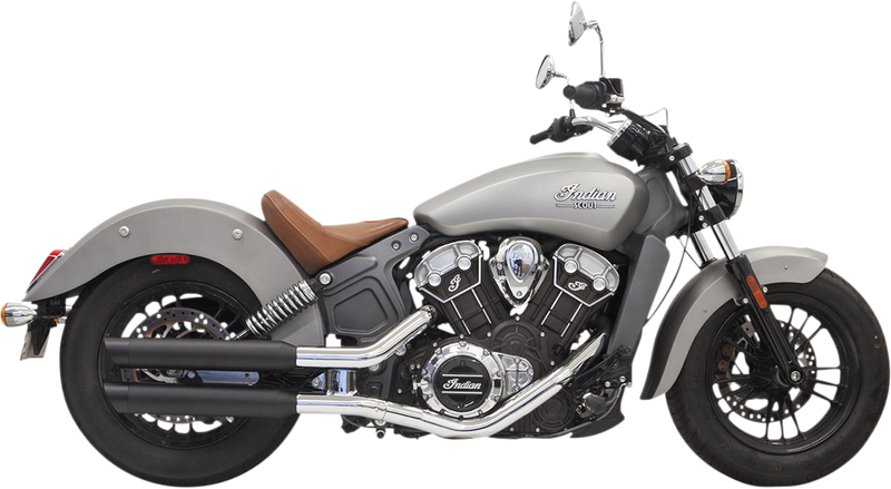 BASSANI XHAUST 3" Mufflers - Black - '15-'16 INDIAN SCOUT
