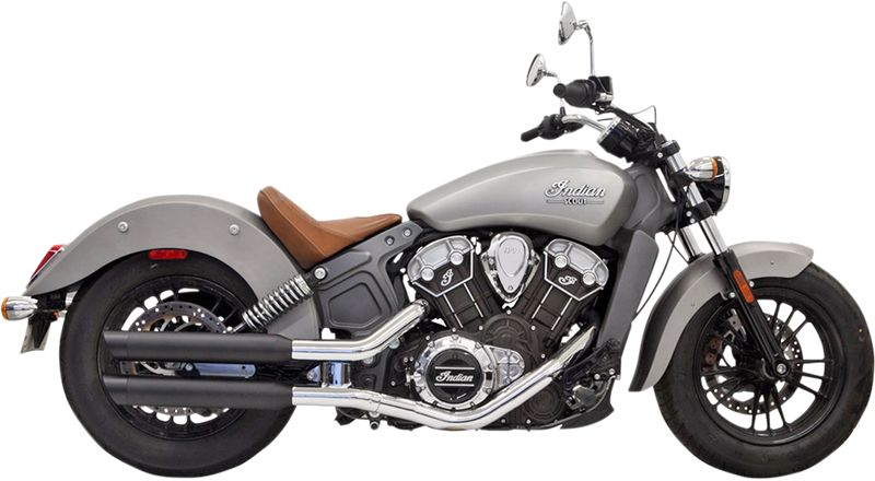 BASSANI XHAUST 3" Mufflers  Black - '15-'24 INDIAN SCOUT