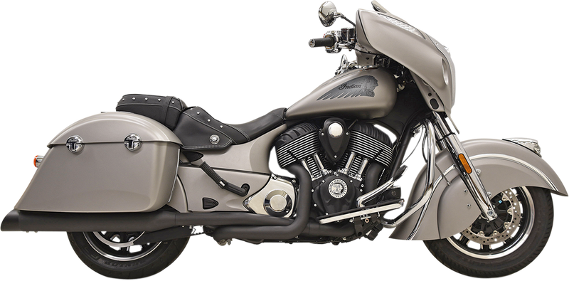 BASSANI XHAUST True Dual Exhaust - Black - '14-'19 INDIAN
