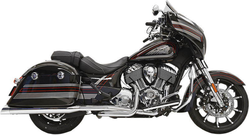 BASSANI XHAUST True Dual Exhaust - Chrome - '14-'19 INDIAN