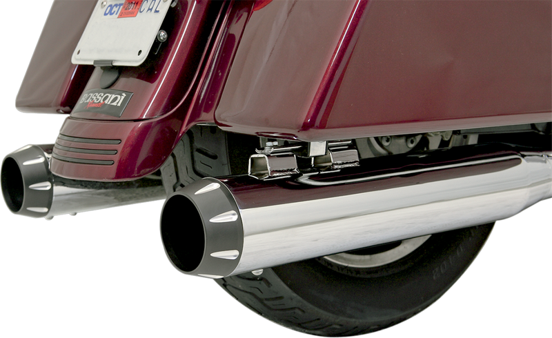 BASSANI XHAUST 4" End Cap - Black - Fluted