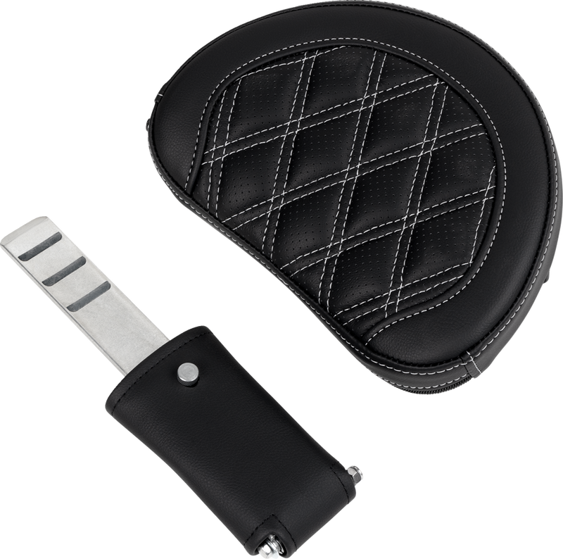 SADDLEMEN Roadsofa™ Seat - with Backrest - Silver Stitch - Touring '08-'24