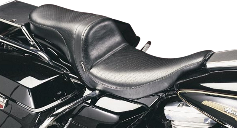 LE PERA Daytona 2-Up Seat - Without Backrest - Smooth - Black - Touring '02-'07