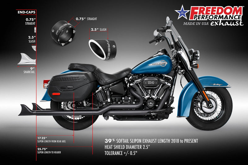 FREEDOM EXHAUST - SOFTAIL 2.5" SLIP-ONS 2018-PRESENT *FITS FREEDOM HEADERS ONLY*