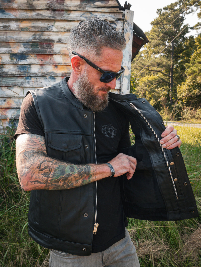 UNIK LEATHER - Mens SOA Style Club Vest