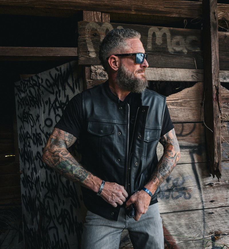 UNIK LEATHER - Mens SOA Style Club Vest
