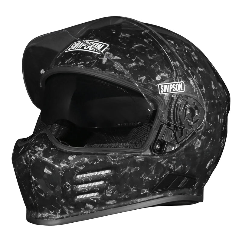 Simpson Ghost Bandit helmet - Forged Carbon rear view