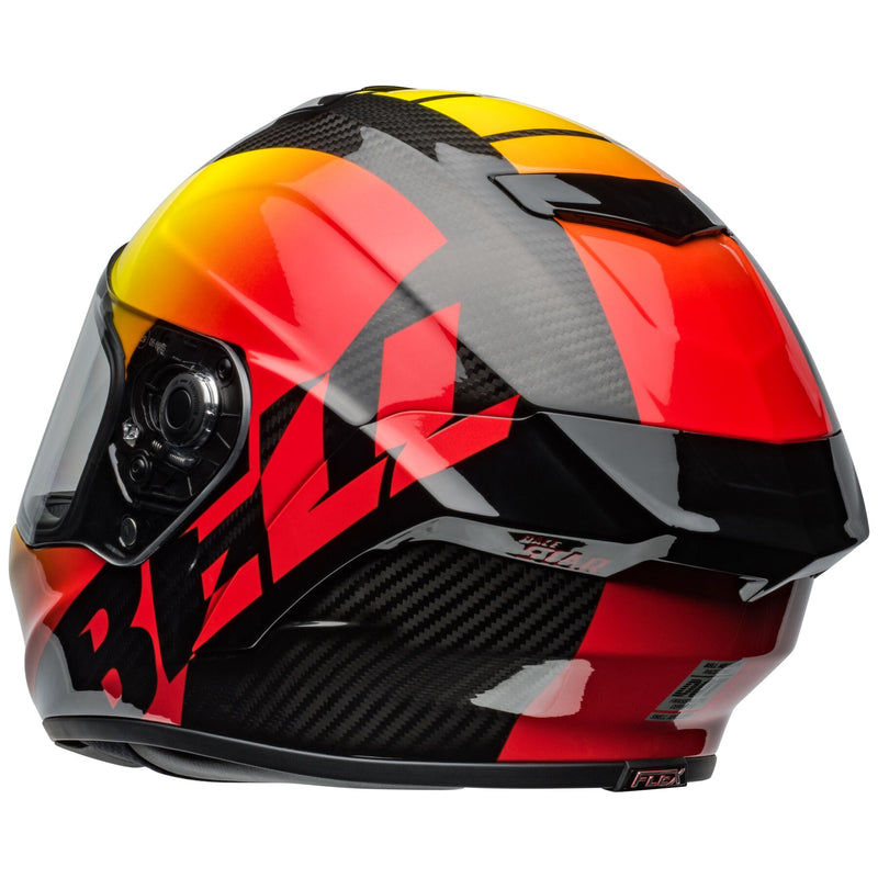 bell full flex helmet BELL Racestar DLX Flex Offset Helmet Black/Red — Lifestyle Cycles