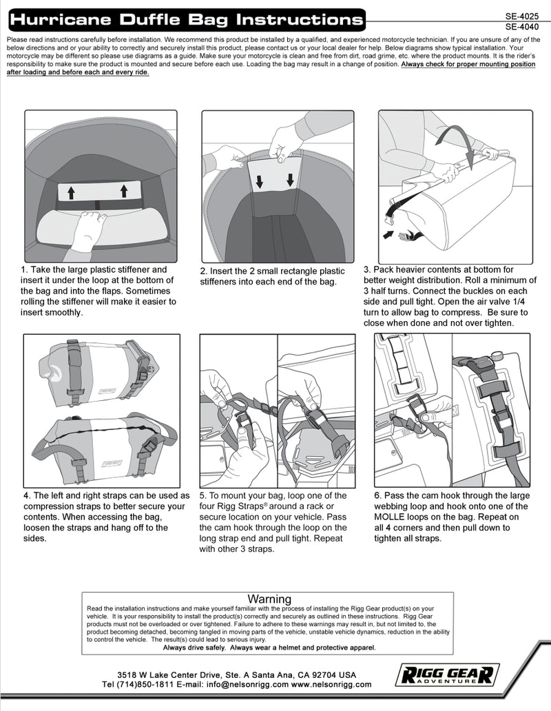 NELSON RIGG Hurricane 25L Duffle Bag