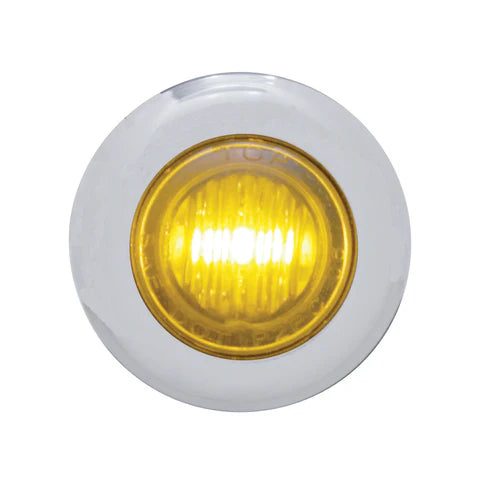 PRO-ONE PERF.MFG. Mini Marker Light - LED - Dual Function - Amber - Clear Lens
