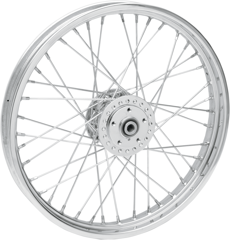 DRAG SPECIALTIES Replacement Front Laced 40 Spoke Wheel - Chrome - 21x2.15 - '84-'98