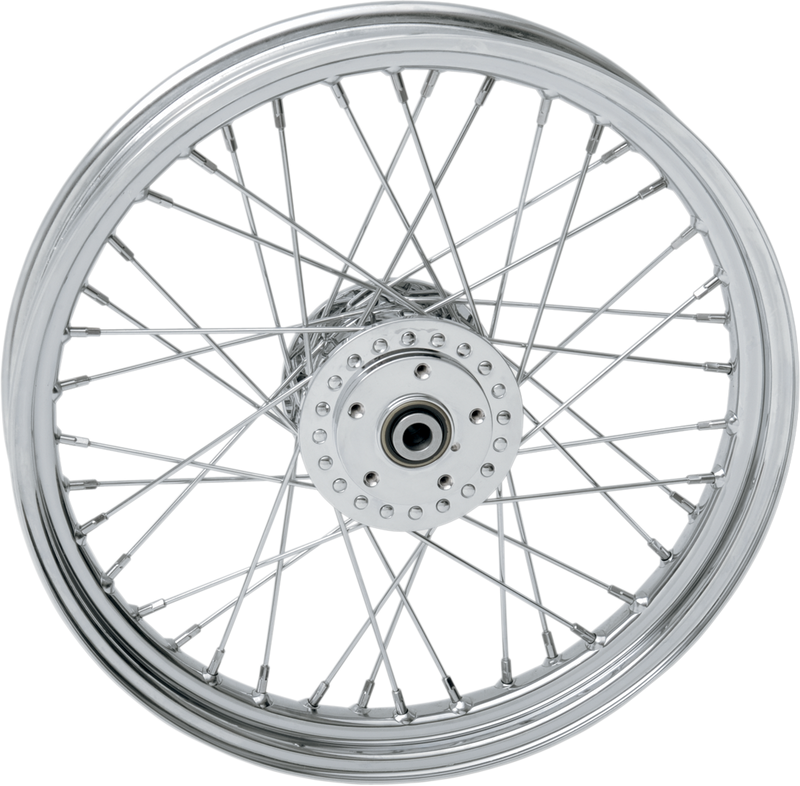 DRAG SPECIALTIES Replacement Front Laced 40 Spoke Wheel - Chrome - 19x2.5 - '84-'98
