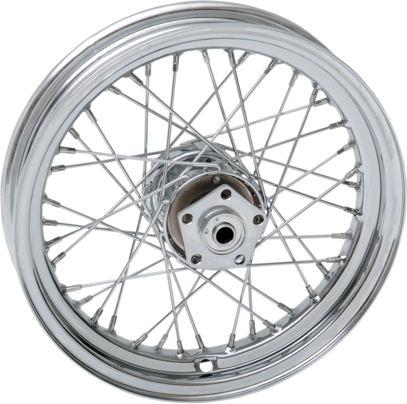 DRAG SPECIALTIES Replacement Front/Rear Laced 40 Spoke Wheel - Chrome - 16x3 - '73-'84