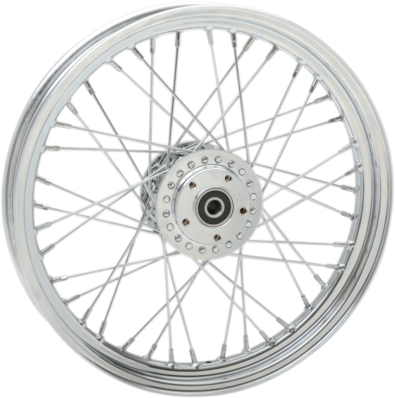 DRAG SPECIALTIES Replacement Front Laced 40 Spoke Wheel - Chrome - 19x2.5 - '00-'05 Dyna/Sportster