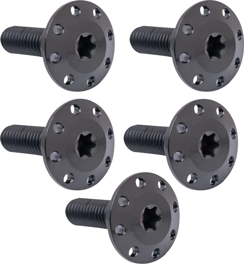 ARLEN NESS Bolt Kit - Holeshot Front Floating Brake Rotor - Spoke Mount - Black - 5 Pack