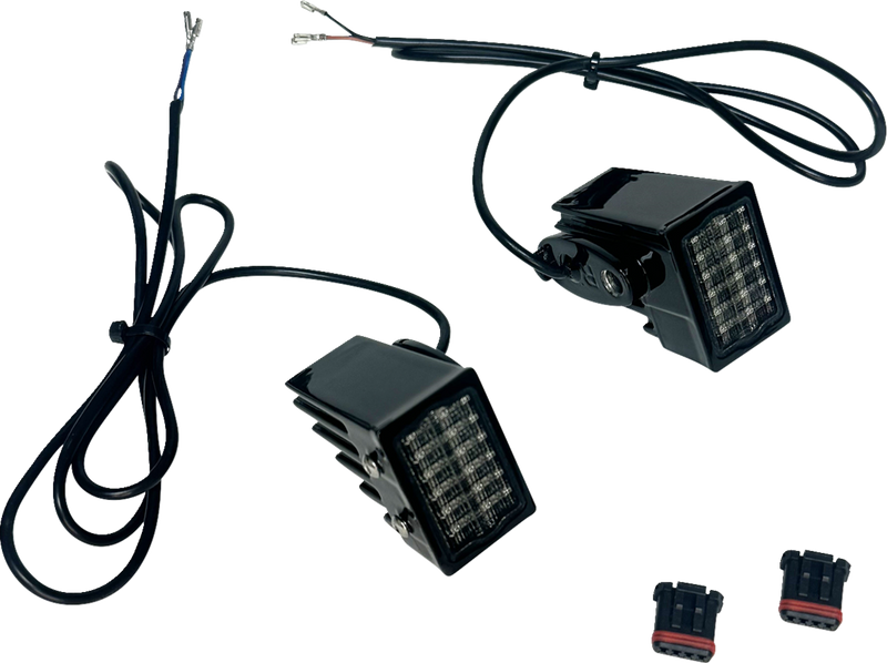 CUSTOM DYNAMICS Rear Strut Mount LED Turn Signals - Black with Smoke Lens