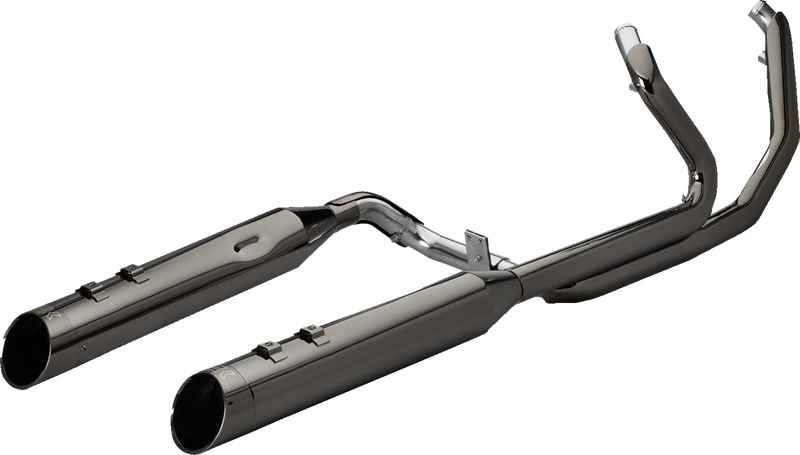 KHROME WERKS 2-into-2 Dominator Exhaust System with 4-1/2" Mufflers - Eclipse® with Edge Tip - M8  201525