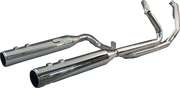 KHROME WERKS 2-into-2 Dominator Exhaust System with 4-1/2" Mufflers - Chrome with Race Tip - M8  200120