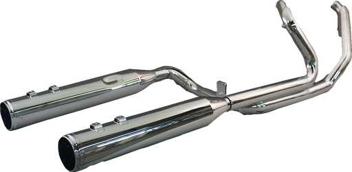 KHROME WERKS 2-into-2 Dominator Exhaust System with 4-1/2" Mufflers - Chrome with Race Tip - M8  200120