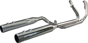 KHROME WERKS 2-into-2 Dominator Exhaust System with 4-1/2" Mufflers - Chrome with Race Tip - Twin Cam 200140