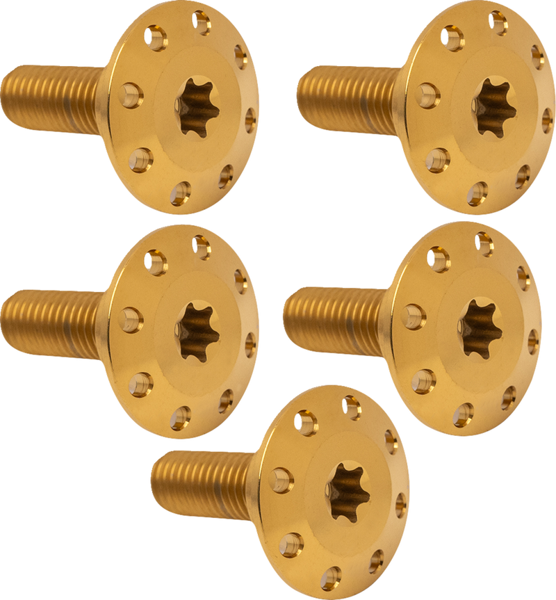 ARLEN NESS Bolt Kit - Holeshot Front Floating Brake Rotor - Spoke Mount - Gold - 5 Pack