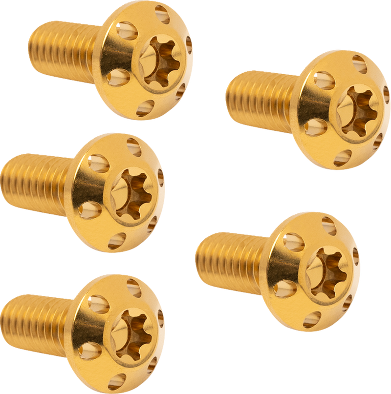 ARLEN NESS Bolt Kit - Holeshot Brake Rotor Rear - Hub Mount - Gold - 3/8"-16 x 1" - 5 Pack