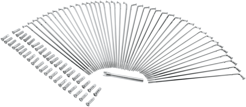 DRAG SPECIALTIES Replacement Smooth Drop-Center Front Chrome Spoke Set - 21" Narrow Glide