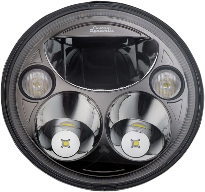 CUSTOM DYNAMICS 7" TruBEAM Headlamp - Black - Chief