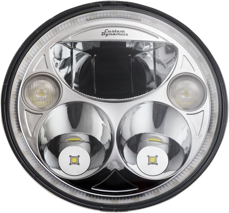 CUSTOM DYNAMICS 7" TruBEAM Headlamp - Chrome - Chief