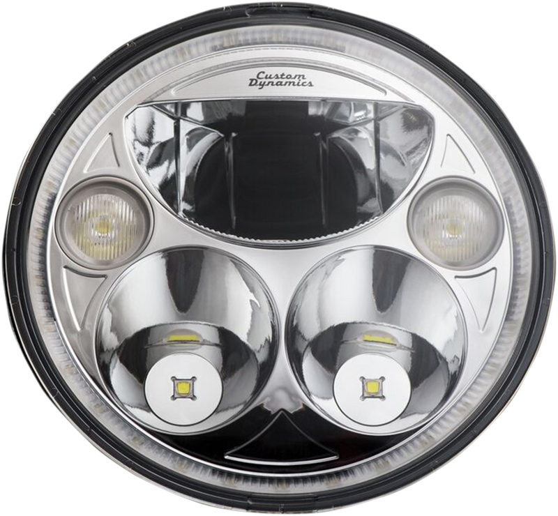 CUSTOM DYNAMICS 7" TruBEAM Headlamp - Chrome - Chieftain