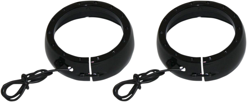 CUSTOM DYNAMICS Lighted Passing Lamp Trim Ring '14+ FLHT - Black