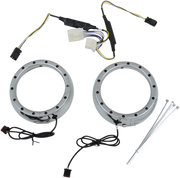 CUSTOM DYNAMICS Lighted Passing Lamp Trim Ring '96-'05 FLHT - Chrome