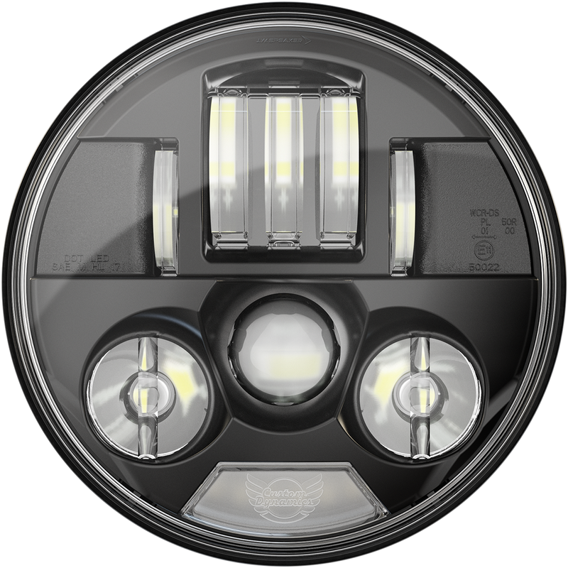 CUSTOM DYNAMICS 7" Probeam LED Headlamp - Indian - Black