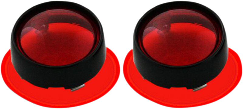 CUSTOM DYNAMICS Bezel / Lenses for ProBEAM® Bullet Turn Signals - Black/Red