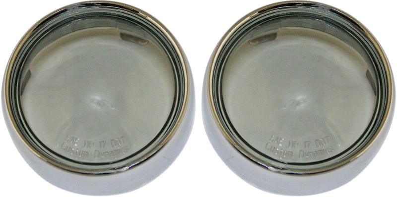 CUSTOM DYNAMICS Bezel / Lenses for ProBEAM® Bullet Turn Signals - Chrome/Smoke