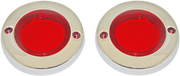 CUSTOM DYNAMICS ProBEAM® Flat Bezel Turn Signal Adapters - Chrome/Red