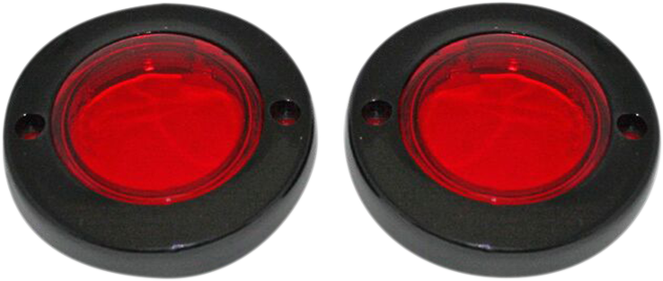 CUSTOM DYNAMICS ProBEAM Flat Bezel Turn Signal Adapters - Black/Red