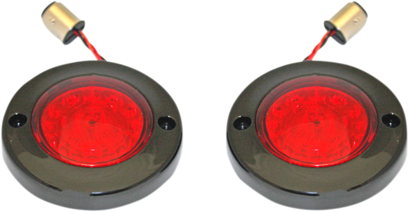 CUSTOM DYNAMICS ProBEAM® Flat Bezel Rear 1156 LED Turn Signals - Black - Red Lens