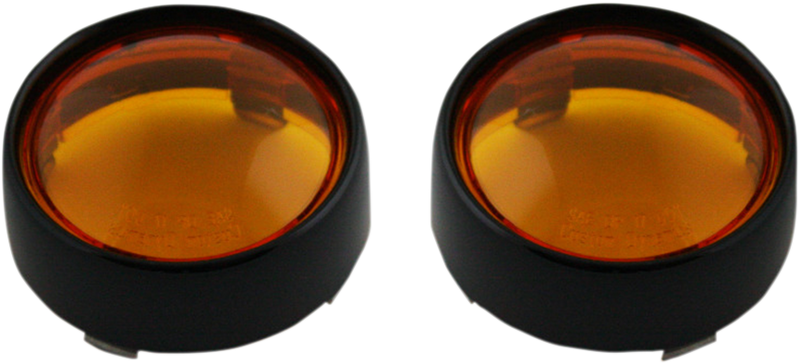 CUSTOM DYNAMICS Bezel/Lenses for ProBEAM® Bullet Turn Signals - Black/Amber
