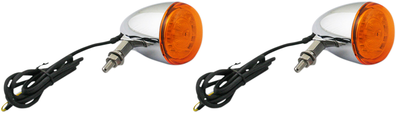 CUSTOM DYNAMICS ProBEAM® Universal LED Bullet Bezel Turn Signals - Chrome - Amber