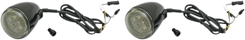 CUSTOM DYNAMICS ProBEAM® Dynamic Ringz™ LED Front Turn Signal - Gloss Black - White/Amber