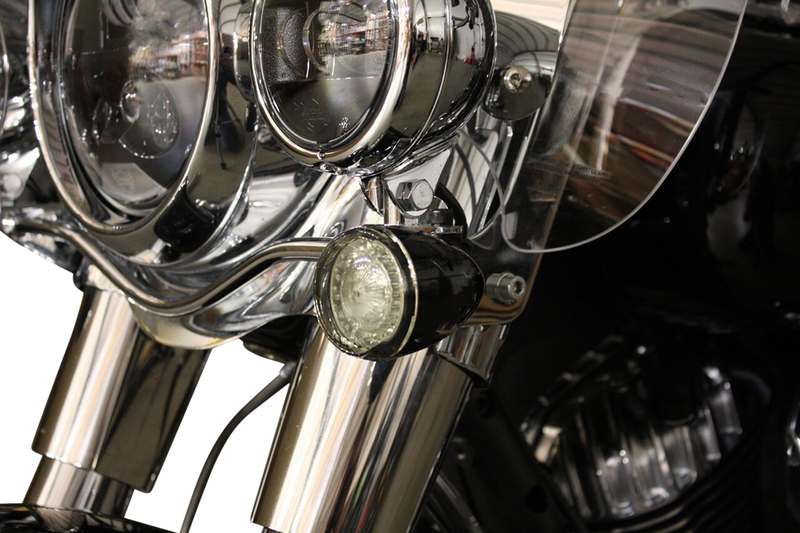 CUSTOM DYNAMICS ProBEAM® Dynamic Ringz™ LED Front Turn Signal - Chrome - White/Amber