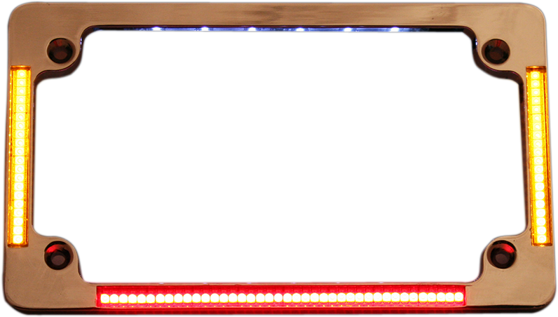 CUSTOM DYNAMICS All-in-One License Plate Frame - Flat - Chrome