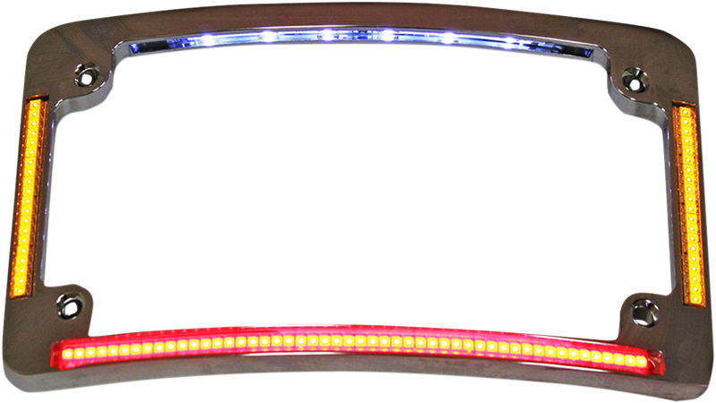 CUSTOM DYNAMICS All-in-One License Plate Frame - Radius - Chrome