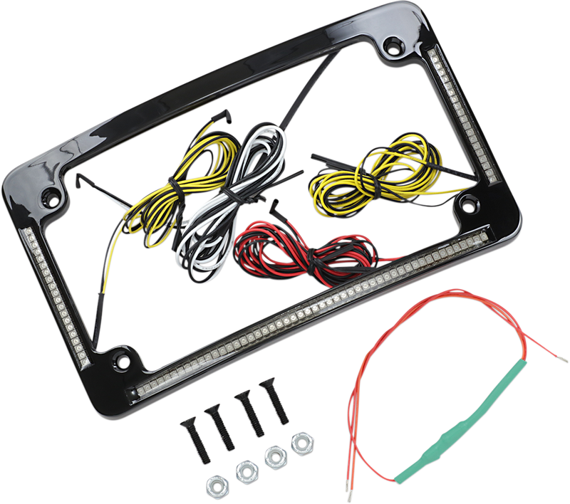 CUSTOM DYNAMICS All-in-One License Plate Frame - Radius - Black