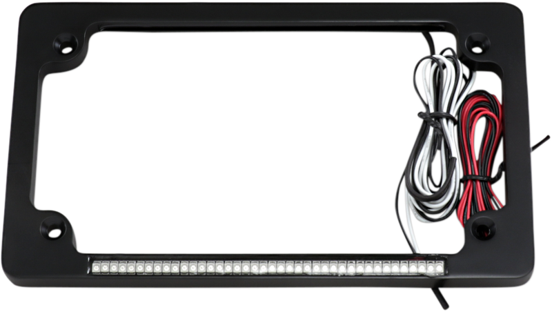 CUSTOM DYNAMICS Dual LED License Plate Frame - Flat - Black
