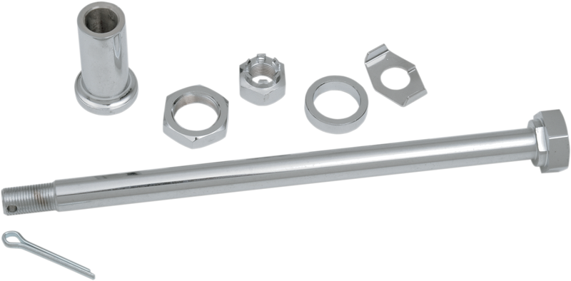 DRAG SPECIALTIES Replacement Rear Axle Kit - Chrome - '67-'72 Big Twin